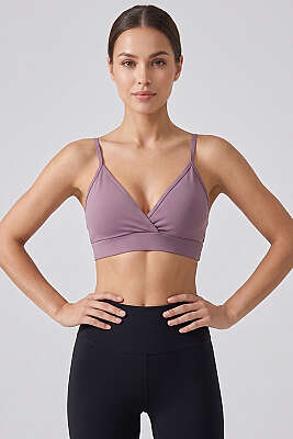 Kaplı Sırt İpli Büstiyer Gül Kurusu - AURAFİT