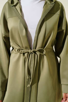 Kapüşonlu Bel Tünelli Bağcıklı İkili Takım Çağla Yeşili - Scuba Ürünler