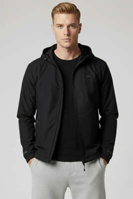 Kapüşonlu Cepli Mevsimlik Erkek Mont Siyah - DYNAMO