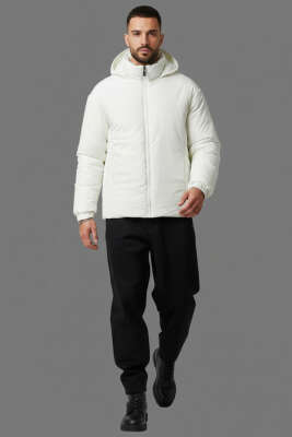 Kapüşonlu Erkek Şişme Mont Ekru - Günün Seçilenleri