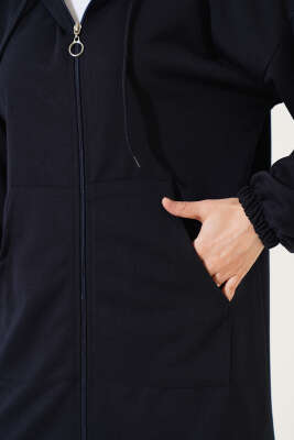 	 Kapüşonlu Fermuarlı İkili Takım Lacivert - İKİLİ TAKIM