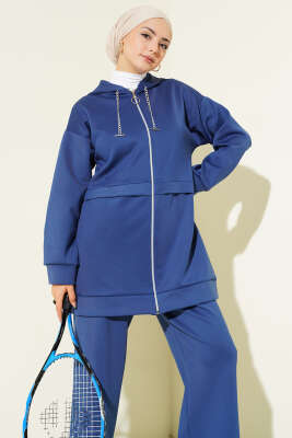 Kapüşonlu Fermuarlı Scuba İkili Takım Lacivert - Scuba Ürünler