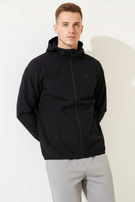 Kapüşonlu Micro Erkek Eşofman Üst Siyah - DYNAMO