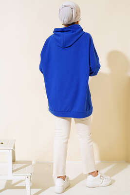Kapüşonlu Oversize Sweat Saks - 100-300 TL Ürünler