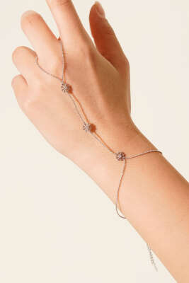 Kar Tanesi Taşlı Şahmeran Bileklik Gümüş - KONYALI BİJUTERİ