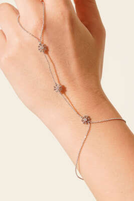 Kar Tanesi Taşlı Şahmeran Bileklik Gümüş - Bileklik