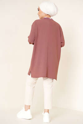 Kare Garnili Tunik Gül Kurusu - Tunik