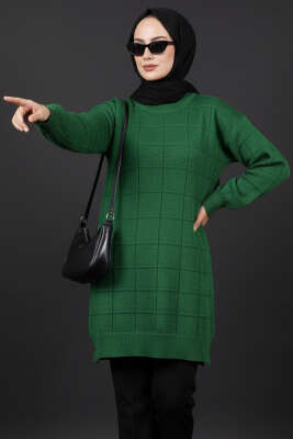 Kare Kabartmalı Yumoş Triko Tunik Benetton 