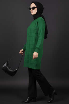 Kare Kabartmalı Yumoş Triko Tunik Benetton - Tunik