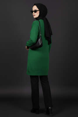 Kare Kabartmalı Yumoş Triko Tunik Benetton - Tunik