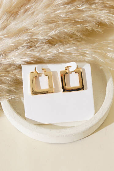 Kare U Küpe Gold - Küpe