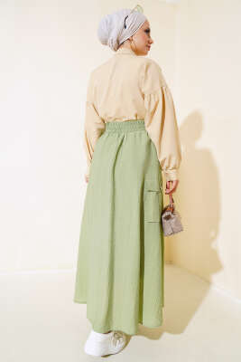 Kargo Cep Etek Çağla Yeşili - Uzun Etek