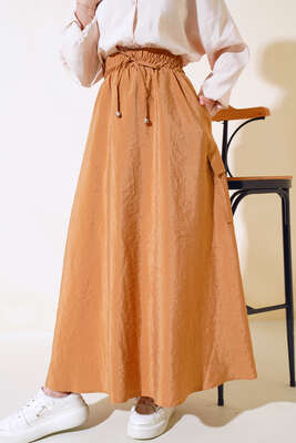 Kargo Cep Etek Camel - Uzun Etek