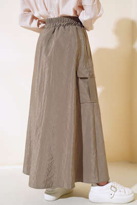 Kargo Cep Etek Haki - Uzun Etek