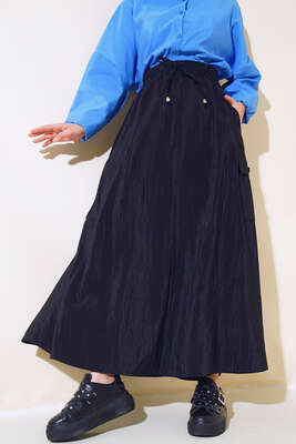 Kargo Cep Etek Siyah - Uzun Etek