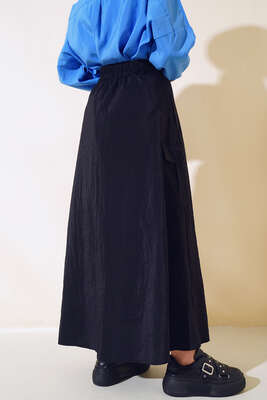 Kargo Cep Etek Siyah - Uzun Etek