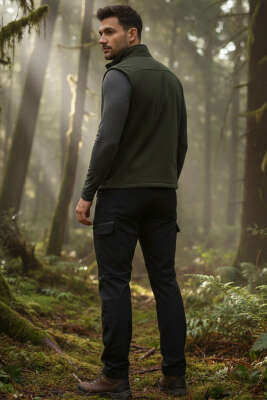 Kargo Cepli Avcı Erkek Pantolon Siyah - Erkek Pantolon