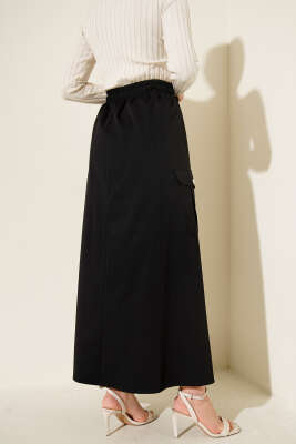 Kargo Cepli Bel Lastikli Tensel Etek Siyah - Etek