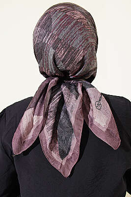 Karışık Desen Bambu Kraş Ayda Eşarp Taş - Başörtüsü