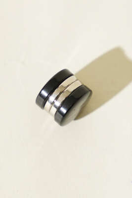 Karışık Desen Eşarp Mıknatısı Füme - İğne ve Klips