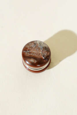 Karışık Desen Eşarp Mıknatısı Soft Kahve 