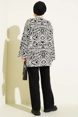 Karışık Desen Triko Tunik Ekru - Tunik