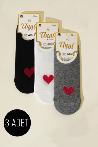 Karışık Desenli Bayan Babet Çorap Asorti 15 - Babet / Patik Çorap