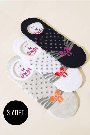 Karışık Desenli Bayan Babet Çorap Asorti 2 - Babet / Patik Çorap
