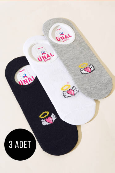 Karışık Desenli Bayan Babet Çorap Asorti 5 - Babet / Patik Çorap
