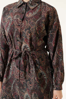 Karışık Desenli İp Kuşaklı Gömlek Asorti 1 - Gömlek