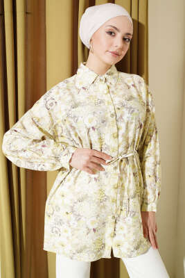 Karışık Desenli İp Kuşaklı Gömlek Asorti 10 - POLO LIVE