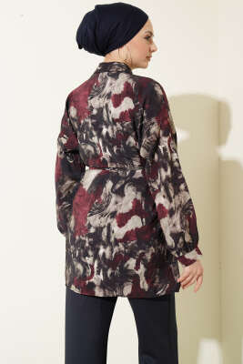 Karışık Desenli İp Kuşaklı Gömlek Asorti 11 - Gömlek