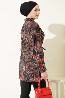 Karışık Desenli İp Kuşaklı Gömlek Asorti 12 - Gömlek