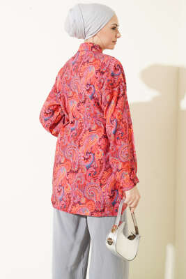 Karışık Desenli İp Kuşaklı Gömlek Asorti 14 - Gömlek