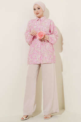 Karışık Desenli İp Kuşaklı Gömlek Asorti 16 - Gömlek