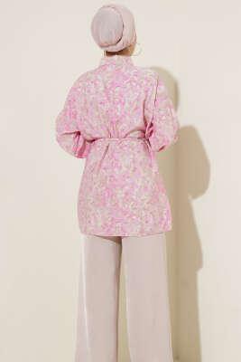 Karışık Desenli İp Kuşaklı Gömlek Asorti 16 - Gömlek