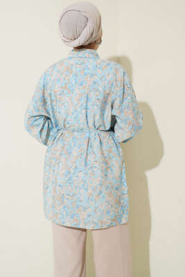 Karışık Desenli İp Kuşaklı Gömlek Asorti 17 - Gömlek