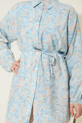 Karışık Desenli İp Kuşaklı Gömlek Asorti 17 - Gömlek