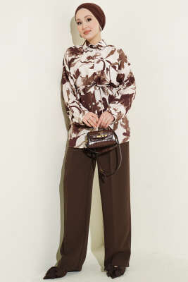 Karışık Desenli İp Kuşaklı Gömlek Asorti 18 - Gömlek