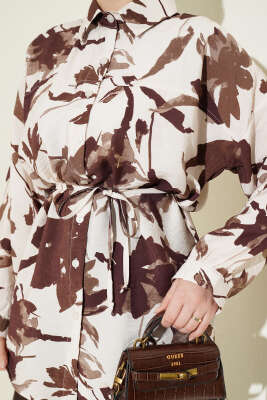 Karışık Desenli İp Kuşaklı Gömlek Asorti 18 - Gömlek