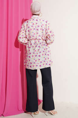 Karışık Desenli İp Kuşaklı Gömlek Asorti 2 - Gömlek