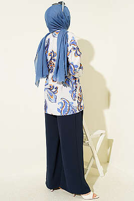 Karışık Desenli İp Kuşaklı Gömlek Asorti 26 - Gömlek