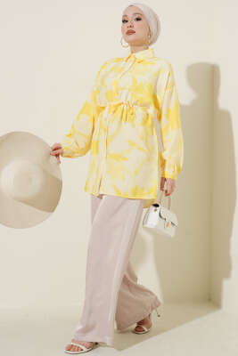 Karışık Desenli İp Kuşaklı Gömlek Asorti 3 - Gömlek