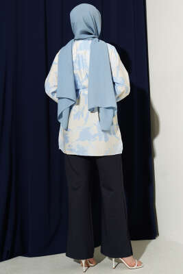 Karışık Desenli İp Kuşaklı Gömlek Asorti 4 - Gömlek