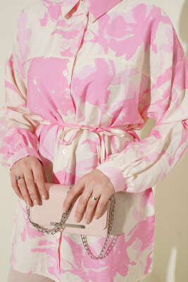 Karışık Desenli İp Kuşaklı Gömlek Asorti 6 - Gömlek