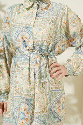 Karışık Desenli İp Kuşaklı Gömlek Asorti 7 - Gömlek