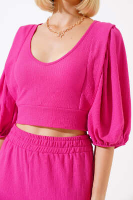 Karpuz Kol İkili Takım Fusya - Kadın Giyim Modelleri