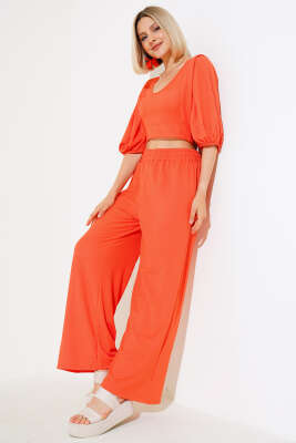 Karpuz Kol İkili Takım Oranj - Kadın Giyim Modelleri