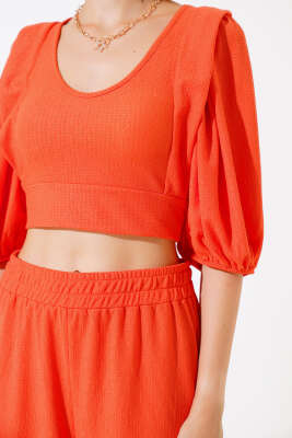 Karpuz Kol İkili Takım Oranj - Kadın Giyim Modelleri