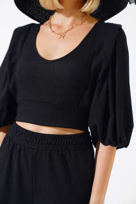 Karpuz Kol İkili Takım Sİyah - Kadın Giyim Modelleri